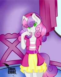 Size: 400x500 | Tagged: safe, artist:caoscore, sweetie belle, anthro, equestria girls outfit, solo