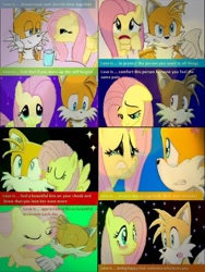 Size: 720x960 | Tagged: safe, copy and paste, crossover, crossover shipping, female, fluttertails, love, male, miles "tails" prower, shipping, sonic the hedgehog (series), straight