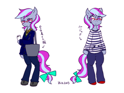 Size: 800x600 | Tagged: safe, artist:divided-s, oc, oc only, oc:queer-division, pony, semi-anthro, bipedal, casual, clothes, glasses, phone, pixiv, smartphone, solo