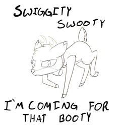 Size: 2500x2500 | Tagged: safe, bramble, raised hoof, raised leg, simple background, smirk, sneaking, solo, swiggity swag, swiggity swooty