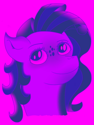 Size: 768x1024 | Tagged: safe, artist:phirestar, oc, oc only, oc:milky way, pony, color palette challenge, eyestrain warning, female, limited palette, mare, needs more saturation