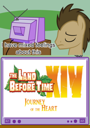 Size: 564x800 | Tagged: safe, doctor whooves, don bluth, exploitable meme, logo, meme, movie, obligatory pony, sequel, the land before time, tv meme