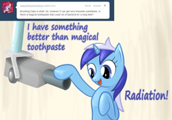 Size: 1000x700 | Tagged: safe, artist:dazko, minuette, ask, ask doctor colgate, solo, tumblr