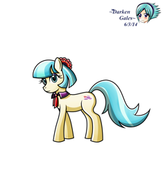 Size: 930x990 | Tagged: safe, artist:darkengales, coco pommel, earth pony, pony, female, mare, solo, two toned mane