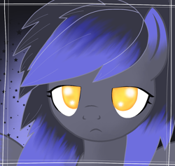 Size: 1079x1024 | Tagged: safe, artist:divergentassailant, oc, oc only, oc:deft serenity, pegasus, pony, bust, frown, portrait, sleepy, solo