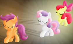 Size: 2000x1200 | Tagged: safe, artist:silberhase, apple bloom, scootaloo, sweetie belle, cutie mark crusaders