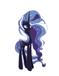 Size: 1288x1664 | Tagged: safe, artist:frozenightpl, nightmare rarity, pony, unicorn, evil, shiny, solo