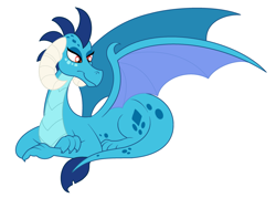 Size: 1781x1272 | Tagged: safe, artist:bbbhuey, princess ember, dragon, older, smiling, solo