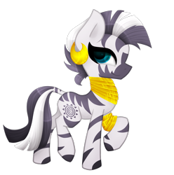 Size: 1557x1570 | Tagged: safe, artist:zmei-kira, zecora, zebra, simple background, smiling, solo, transparent background, younger