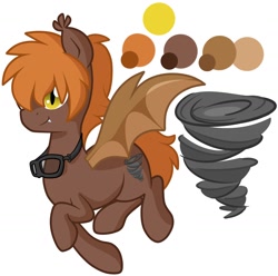 Size: 1280x1268 | Tagged: safe, artist:furrgroup, oc, oc only, oc:cloud twist, bat pony, pony, floating, flying, goggles, solo