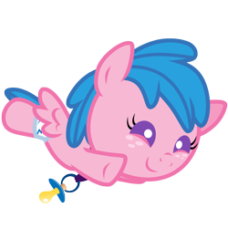 Size: 1500x1500 | Tagged: safe, artist:sunley, baby firefly, pony, g1, g4, baby, baby pony, button eyes, female, filly, foal, g1 to g4, generation leap, pacifier, simple background, transparent background, vector