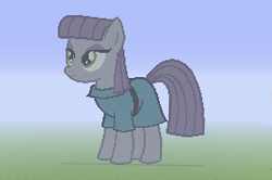 Size: 1024x678 | Tagged: safe, derpibooru import, maud pie, minecraft, minecraft pixel art, pixel art