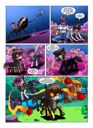 Size: 650x894 | Tagged: safe, drider, original species, comic, missile, pony reference, sleipnir, spinnerette, superhero, webcomic