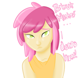 Size: 1000x1000 | Tagged: safe, artist:tentacuddles, ruby pinch, human, ask, ask pinchy, humanized, solo, tumblr