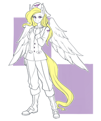 Size: 1000x1200 | Tagged: dead source, safe, artist:m@k, surprise, anthro, clothes, solo, uniform, wonderbolts uniform