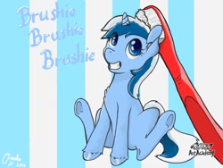 Size: 1024x768 | Tagged: safe, artist:osakaoji, minuette, brushie, brushie brushie, pokemon art academy, solo, underhoof