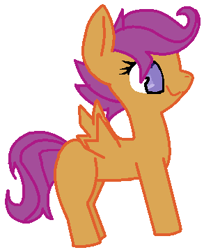 Size: 293x359 | Tagged: safe, scootaloo, pegasus, pony, drawing, filly, solo