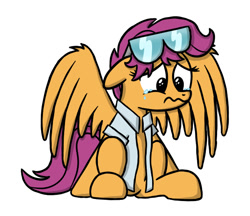 Size: 600x519 | Tagged: safe, artist:fakskis, scootaloo, crying, sad, solo