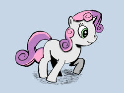 Size: 783x588 | Tagged: safe, artist:nightfly19, sweetie belle, pony, unicorn, female, filly, solo