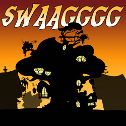 Size: 800x800 | Tagged: safe, artist:berrypawnch, spike, dragon, ask pun, comic, golden oaks library, silhouette, swag, tumblr