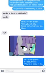 Size: 440x694 | Tagged: safe, derpibooru import, maud pie, irl, text, text message