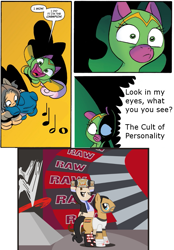 Size: 775x1115 | Tagged: safe, cheerilee, cloverleaf, spoiler:comic, spoiler:comic29, cm pony, pony hayman, surprise entrance meme, wwe