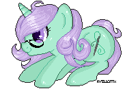 Size: 183x133 | Tagged: safe, artist:suzuii, oc, oc only, oc:minty stitch, glasses, pixel art, solo