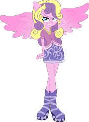 Size: 325x446 | Tagged: safe, artist:archerinblue, princess skyla, equestria girls, bedroom eyes, equestria girls-ified, humanized, ponied up