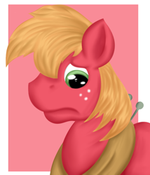 Size: 600x700 | Tagged: safe, artist:crutchimus, big macintosh, earth pony, pony, male, sad, solo, stallion