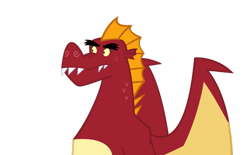 Size: 800x496 | Tagged: safe, artist:queencold, garble, dragon, older, simple background, solo, transparent background