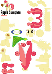 Size: 900x1273 | Tagged: artist needed, safe, artist:oskarek11, apple bumpkin, apple family member, papercraft, solo, vector