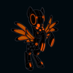 Size: 850x850 | Tagged: safe, artist:iceheartt, black guard, ponified, solo, tron, tron legacy