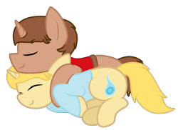 Size: 1100x800 | Tagged: safe, artist:peternators, artist:redmagepony, oc, oc only, oc:heroic armour, oc:light platinum, base used, couple, cuddling, eyes closed, female, male, simple background, snuggling, straight, transparent background