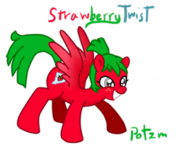 Size: 1200x1000 | Tagged: safe, artist:potzm, oc, oc only, oc:strawberry twist, solo