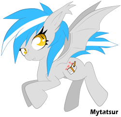 Size: 1008x972 | Tagged: safe, artist:mytatsur, oc, oc only, bat pony, pony, cutie mark, solo