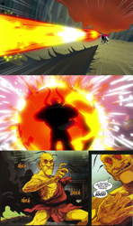 Size: 593x1000 | Tagged: safe, edit, edited screencap, screencap, lord tirek, comic, crossover, explosion, male, oro, screencap comic, street fighter 3, this will end in pain, udon comics