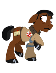 Size: 386x500 | Tagged: safe, artist:animatedvisions, earth pony, pony, ghostbusters, ponified, solo, winston zeddemore