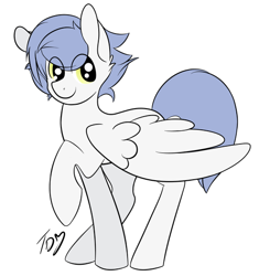 Size: 500x533 | Tagged: safe, artist:tokidraws, oc, oc only, oc:wispy cirrus, pegasus, pony, solo