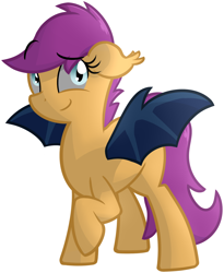 Size: 1280x1560 | Tagged: safe, artist:furrgroup, scootaloo, bat pony, pony, bat ponified, race swap, scootabat, solo