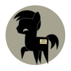 Size: 800x800 | Tagged: safe, artist:perfectpinkwater, game & watch, game and watch, mr. game & watch, nintendo, pointy ponies, ponified, solo, super smash bros.