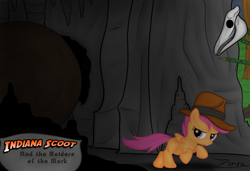 Size: 1024x700 | Tagged: safe, artist:zonra, scootaloo, crossover, hat, solo