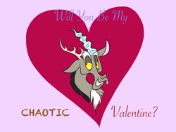 Size: 2048x1536 | Tagged: safe, discord, heart, hearts and hooves day, solo, valentine's day