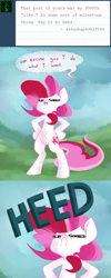 Size: 700x1748 | Tagged: safe, artist:peachiekeenie, plumsweet, pony, ask, ask plumsweet, bipedal, comic, solo, tumblr