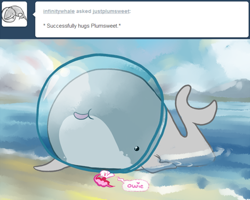 Size: 700x561 | Tagged: safe, artist:peachiekeenie, plumsweet, whale, ask, ask plumsweet, tumblr