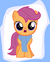 Size: 1918x2367 | Tagged: safe, artist:nickkill2, scootaloo, clothes, cute, cutealoo, scarf, solo