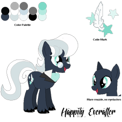 Size: 600x600 | Tagged: safe, artist:thunder-breaker, oc, oc only, oc:happily everafter, ambiguous gender, cloven hooves, male, ponysona, reference sheet, solo