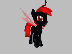Size: 2000x1500 | Tagged: safe, artist:king rokk, oc, oc only, changeling, red, red changeling, red eyes