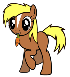 Size: 677x741 | Tagged: artist needed, safe, derpibooru import, edit, verity, earth pony, pony, animated, carrot, cute, excited, female, food, gif, happy, looking at you, mare, simple background, smiling, solo, tail wag, tippy taps, trotting, trotting in place, white background