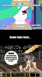 Size: 701x1282 | Tagged: safe, duke nukem, duke nukem 3d, hollywood holocaust, meme, tyrant celestia, xenolestia