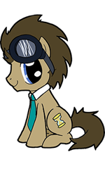 Size: 218x363 | Tagged: safe, artist:archeopony, doctor whooves, goggles, simple background, solo, transparent background